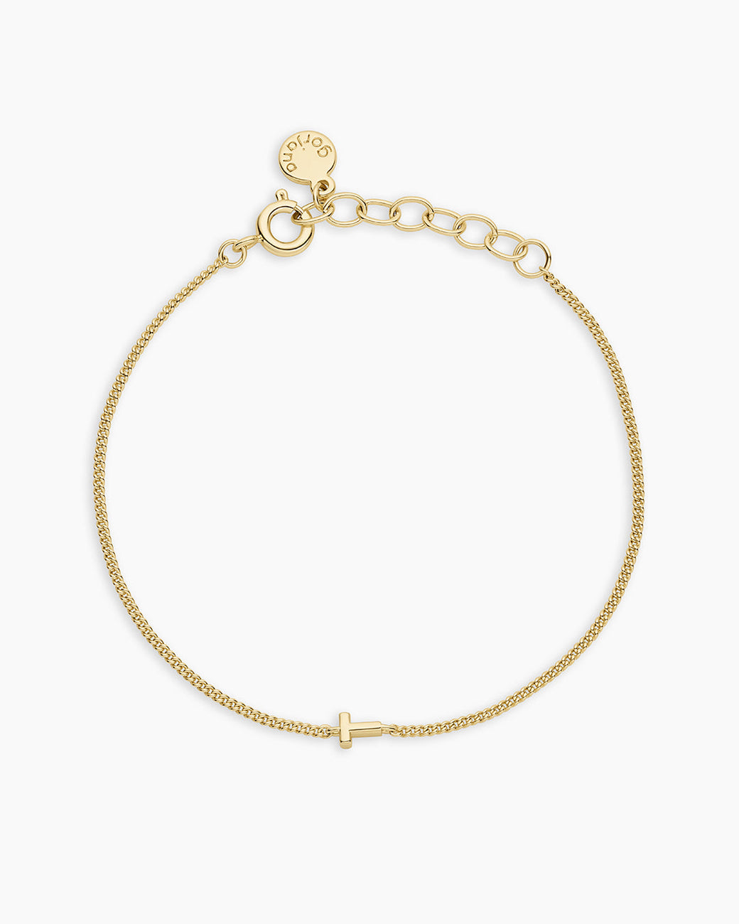 Wilder Mini Alphabet Bracelet || option::18K Gold Plated, T