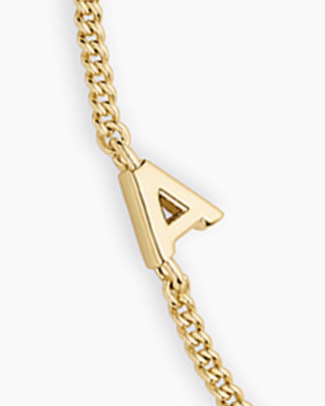Wilder Mini Alphabet Bracelet || option::Gold Plated, A