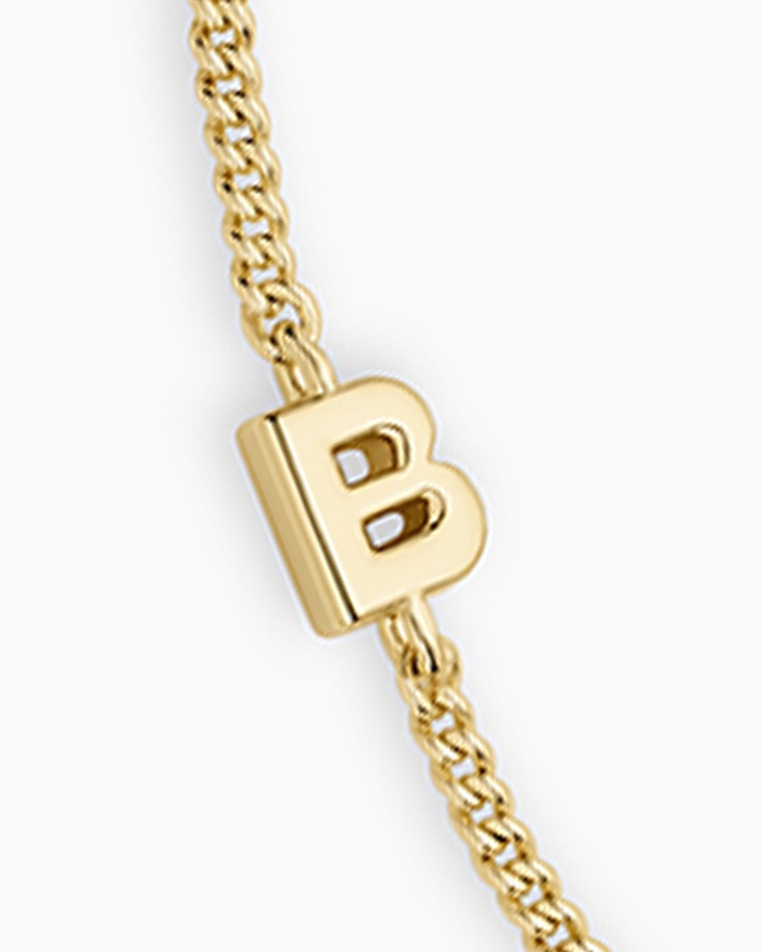 Wilder Mini Alphabet Bracelet || option::Gold Plated, B
