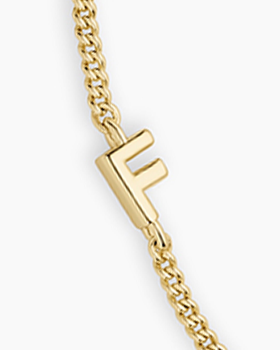 Wilder Mini Alphabet Bracelet || option::Gold Plated, F
