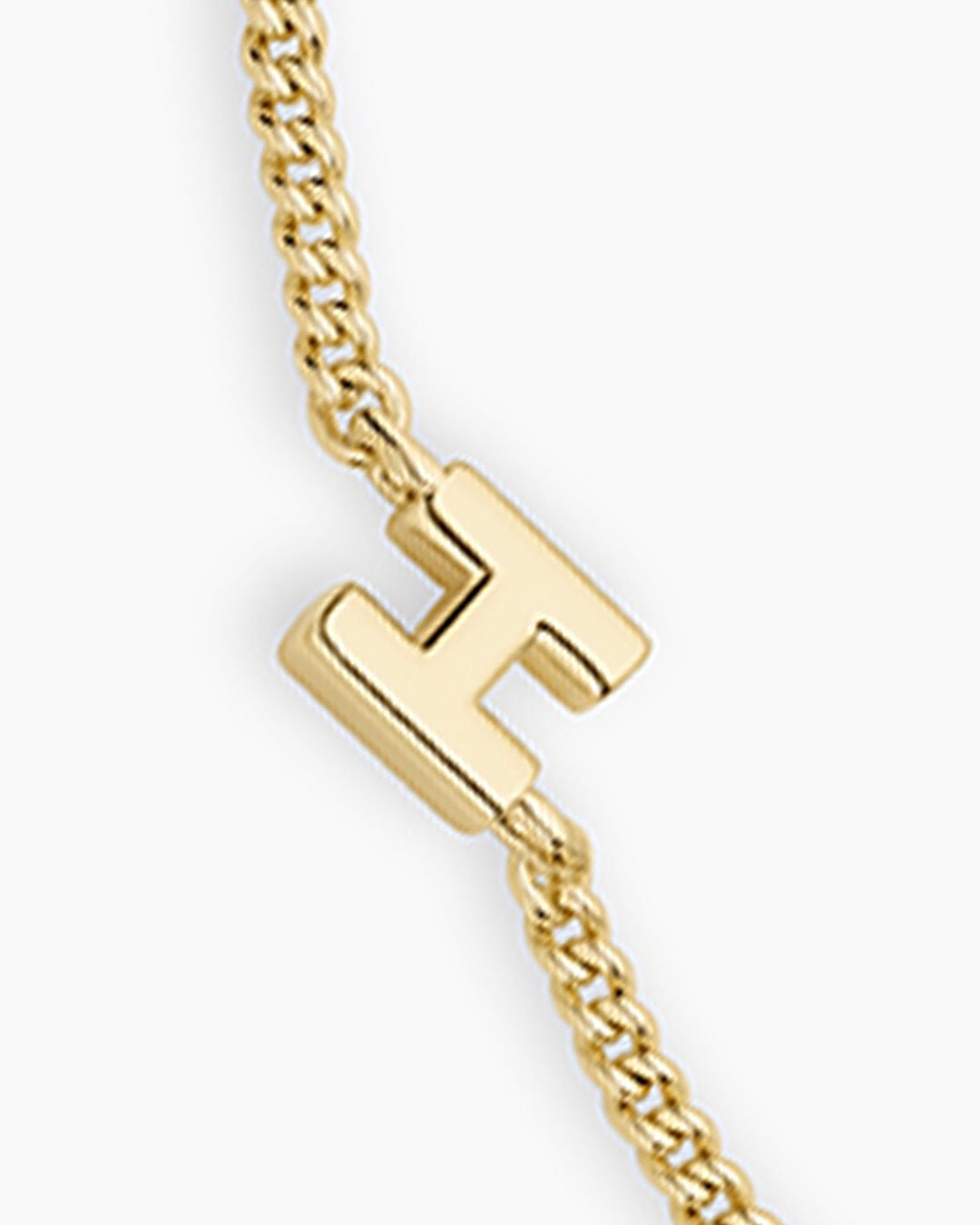 Wilder Mini Alphabet Bracelet || option::Gold Plated, H