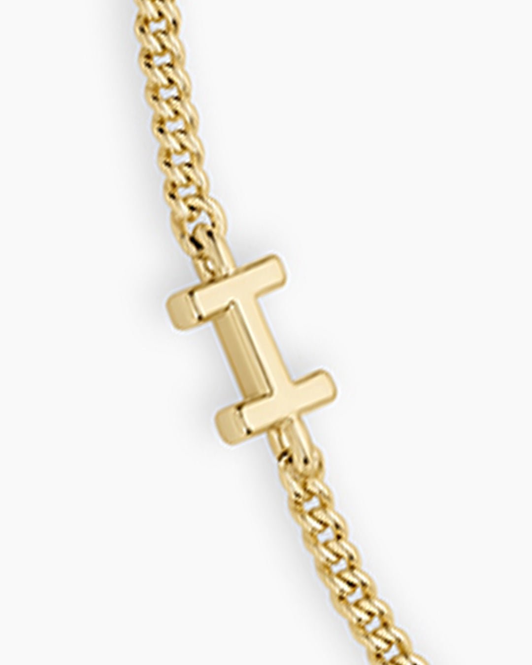 Wilder Mini Alphabet Bracelet || option::Gold Plated, I