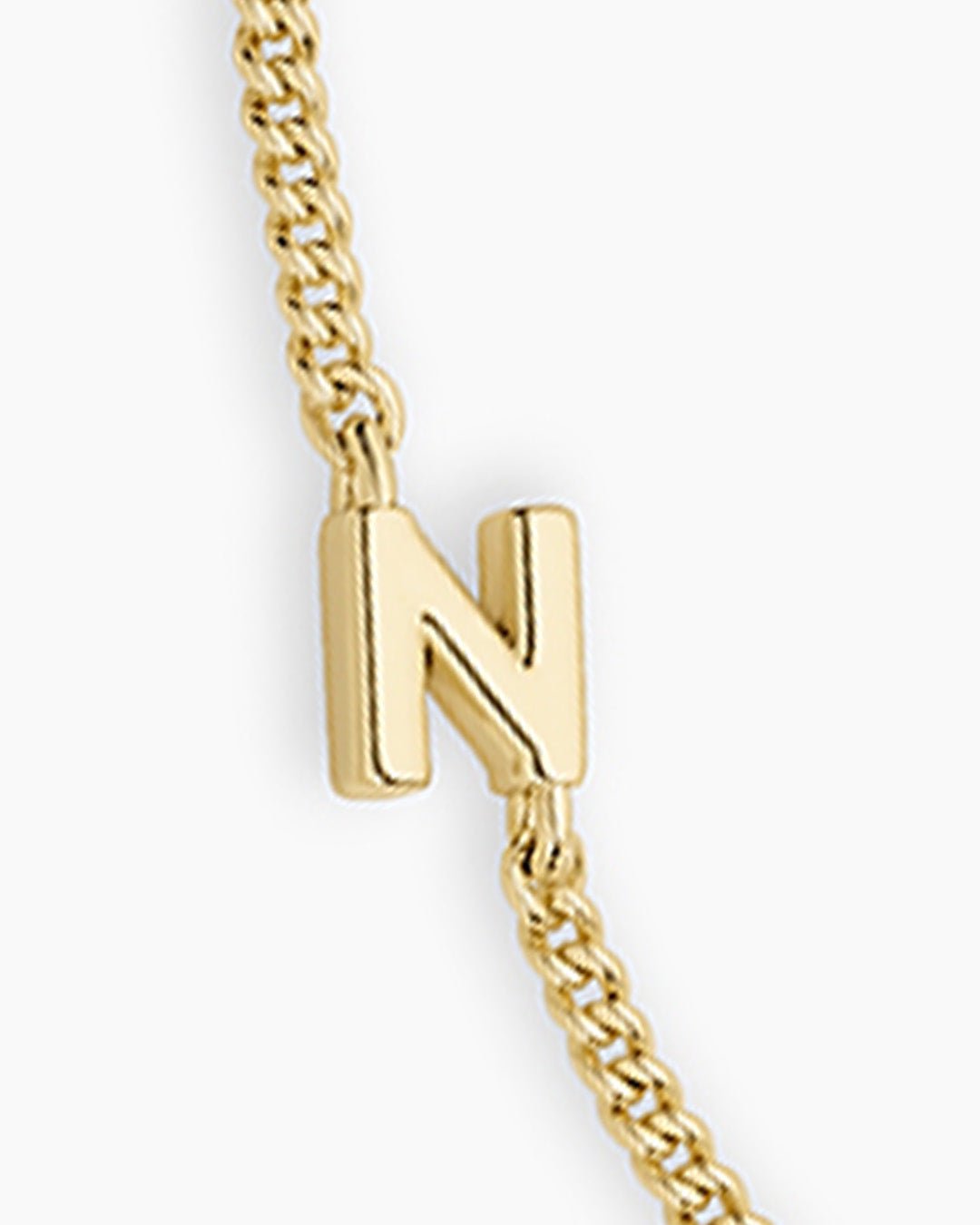 Wilder Mini Alphabet Bracelet || option::Gold Plated, N