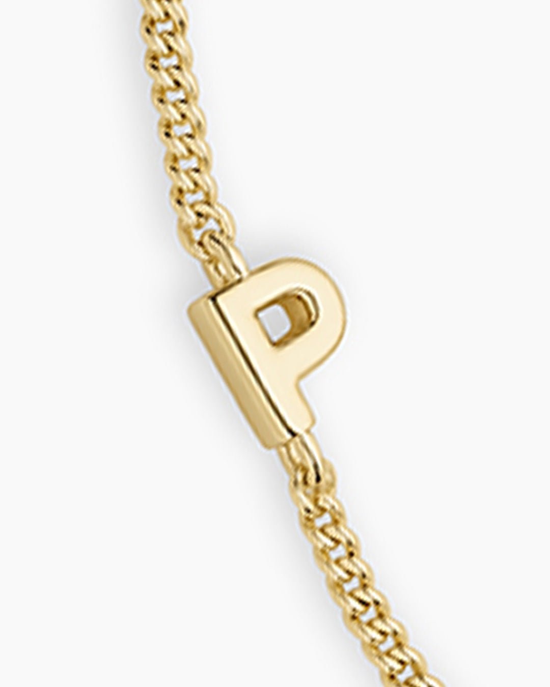 Wilder Mini Alphabet Bracelet || option::Gold Plated, P