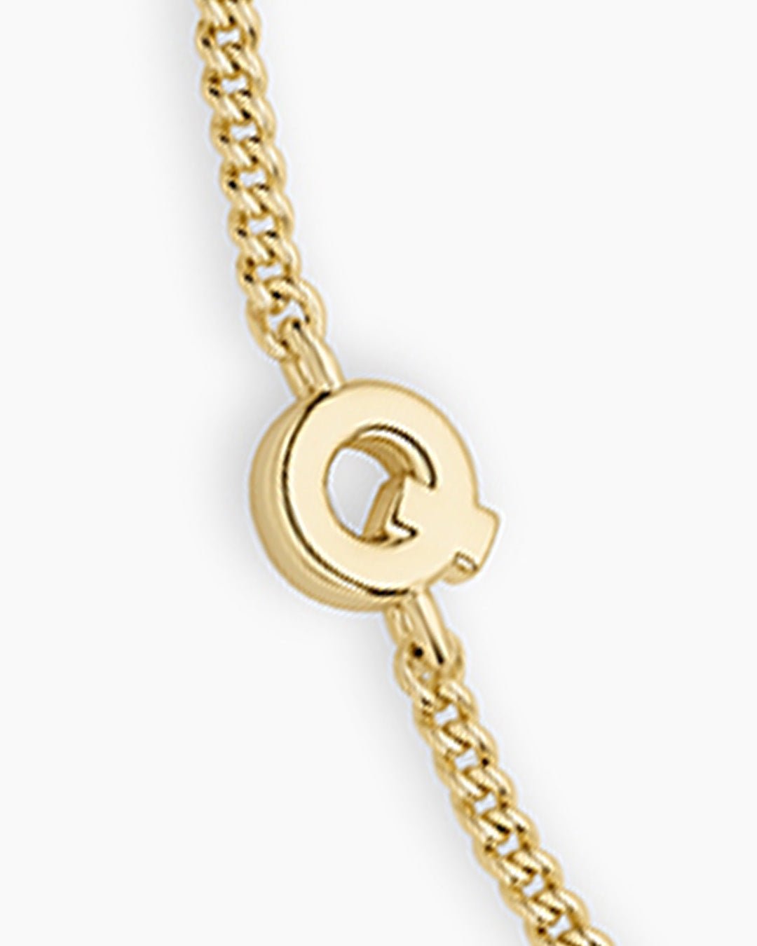 Wilder Mini Alphabet Bracelet || option::Gold Plated, Q