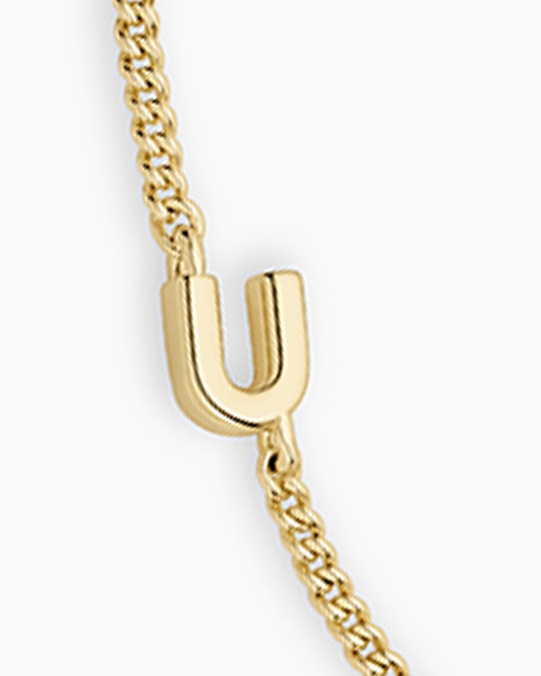 Wilder Mini Alphabet Bracelet || option::Gold Plated, U