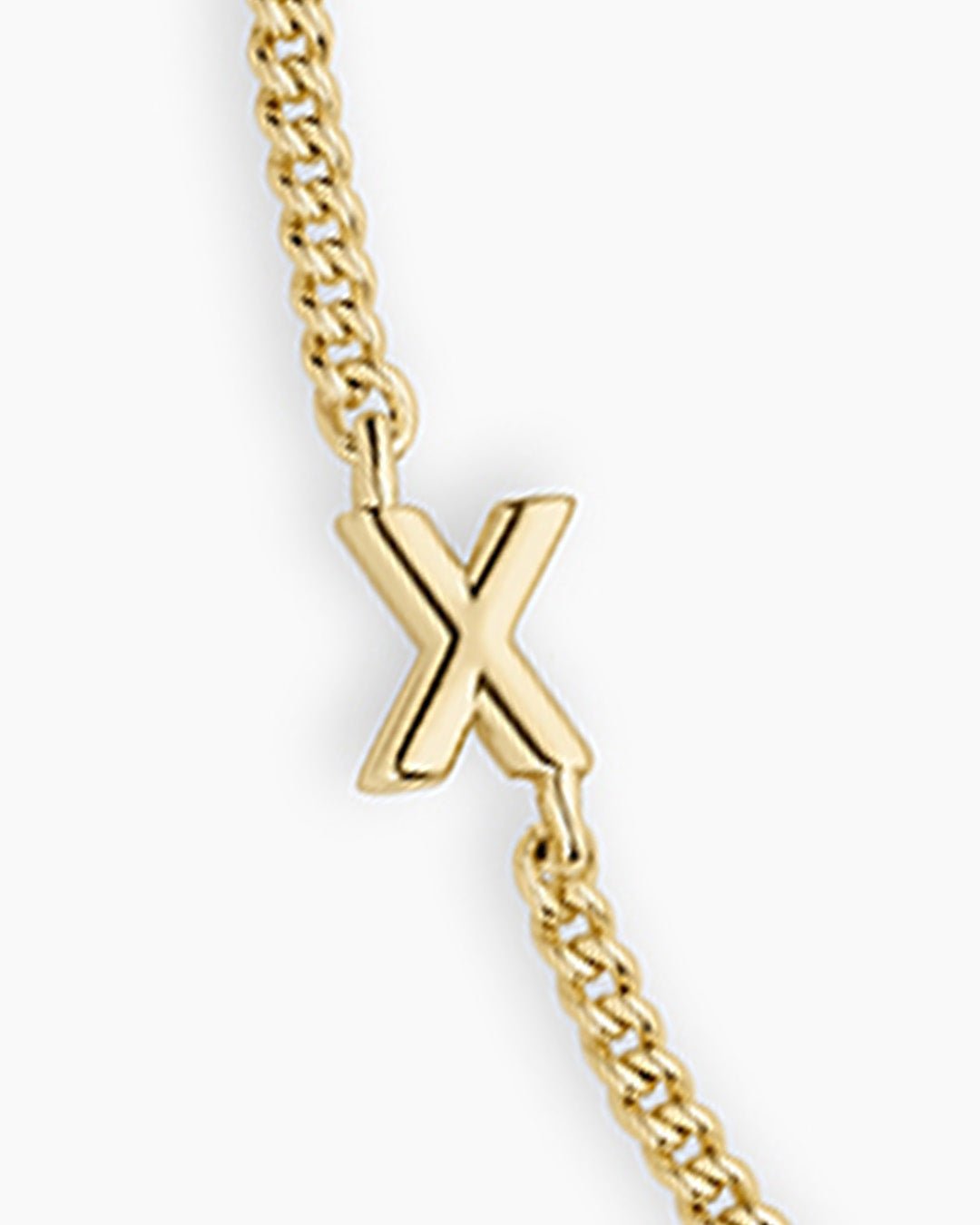 Wilder Mini Alphabet Bracelet || option::Gold Plated, X