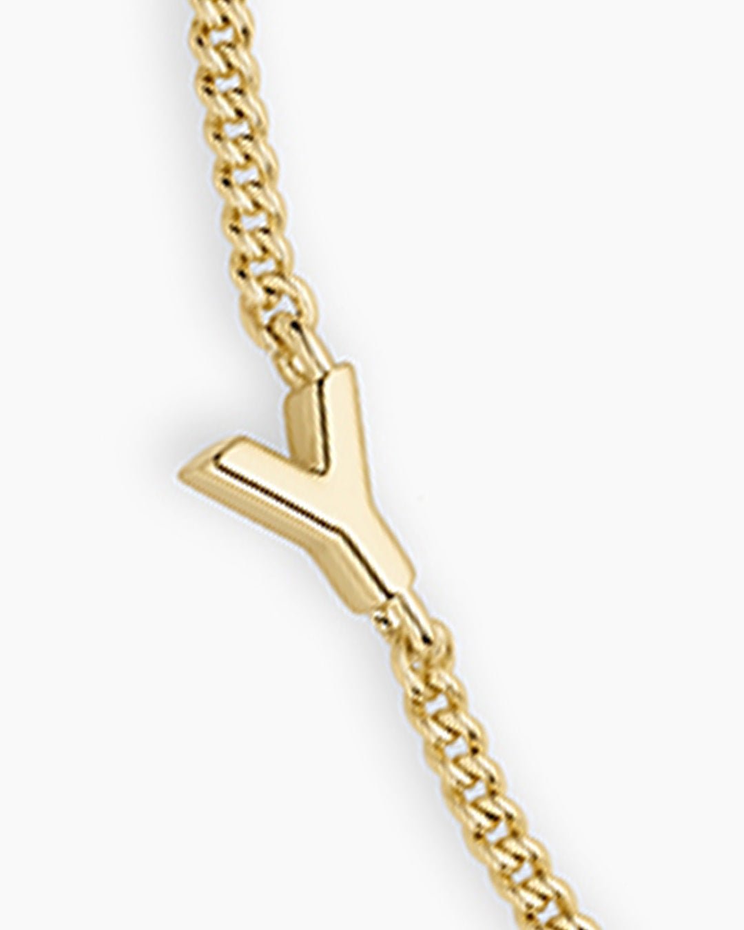 Wilder Mini Alphabet Bracelet || option::Gold Plated, Y