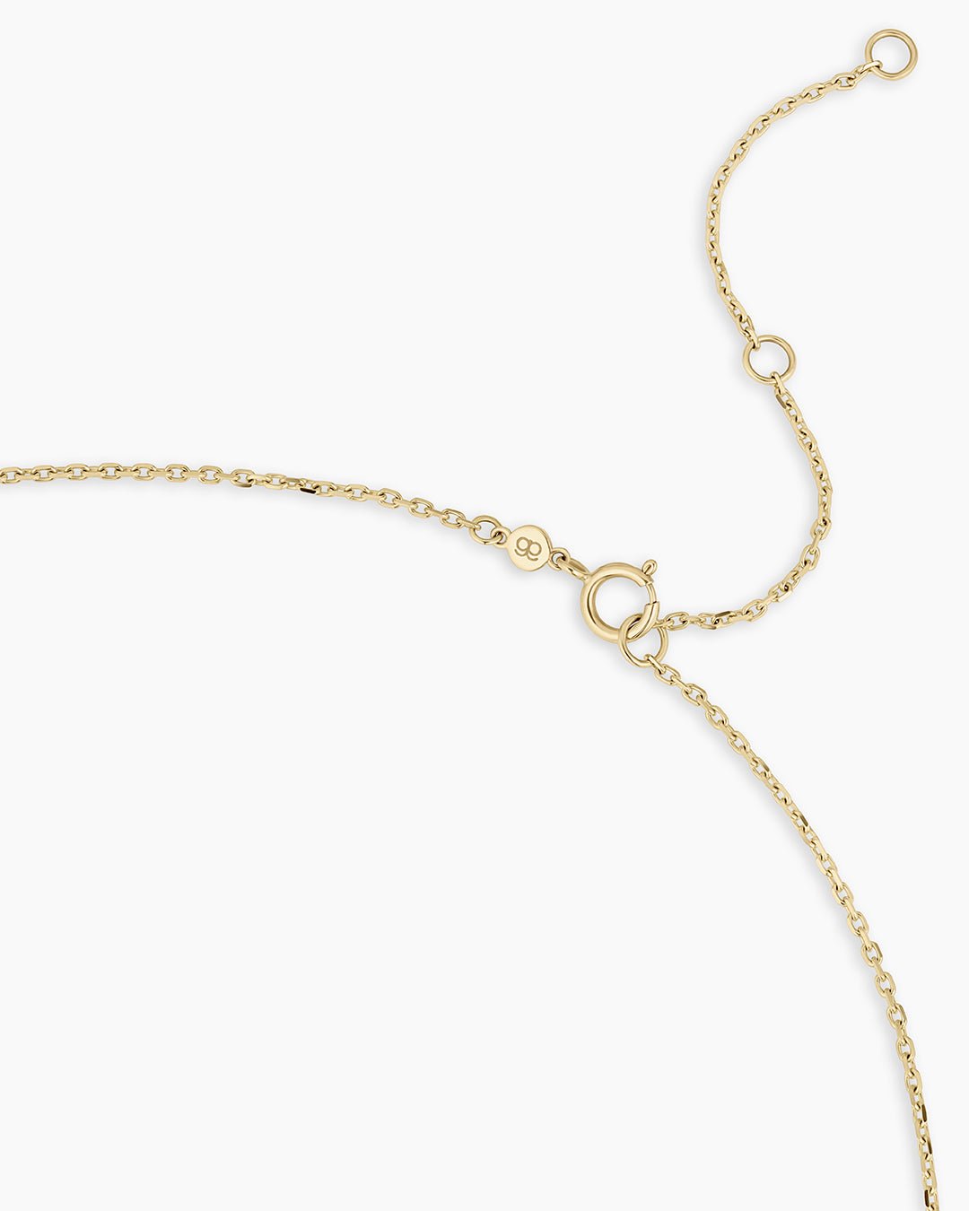 Diamond Vintage Alphabet Necklace || option::14k Solid Gold, V