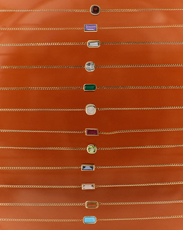 solid gold birthstone bracelets