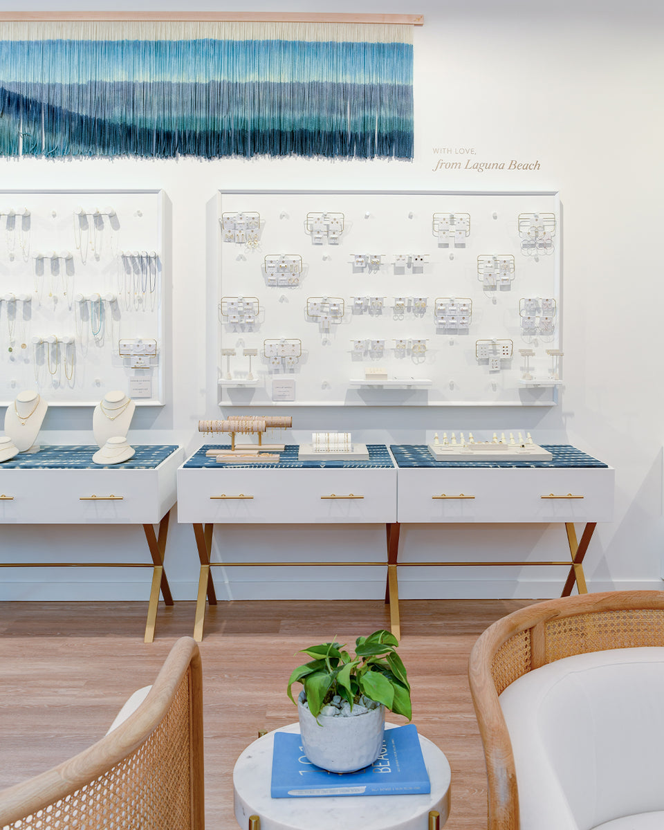 wall of jewelry and jewelry cases