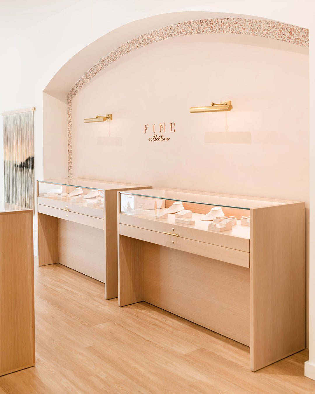 fine jewelry wall and cases