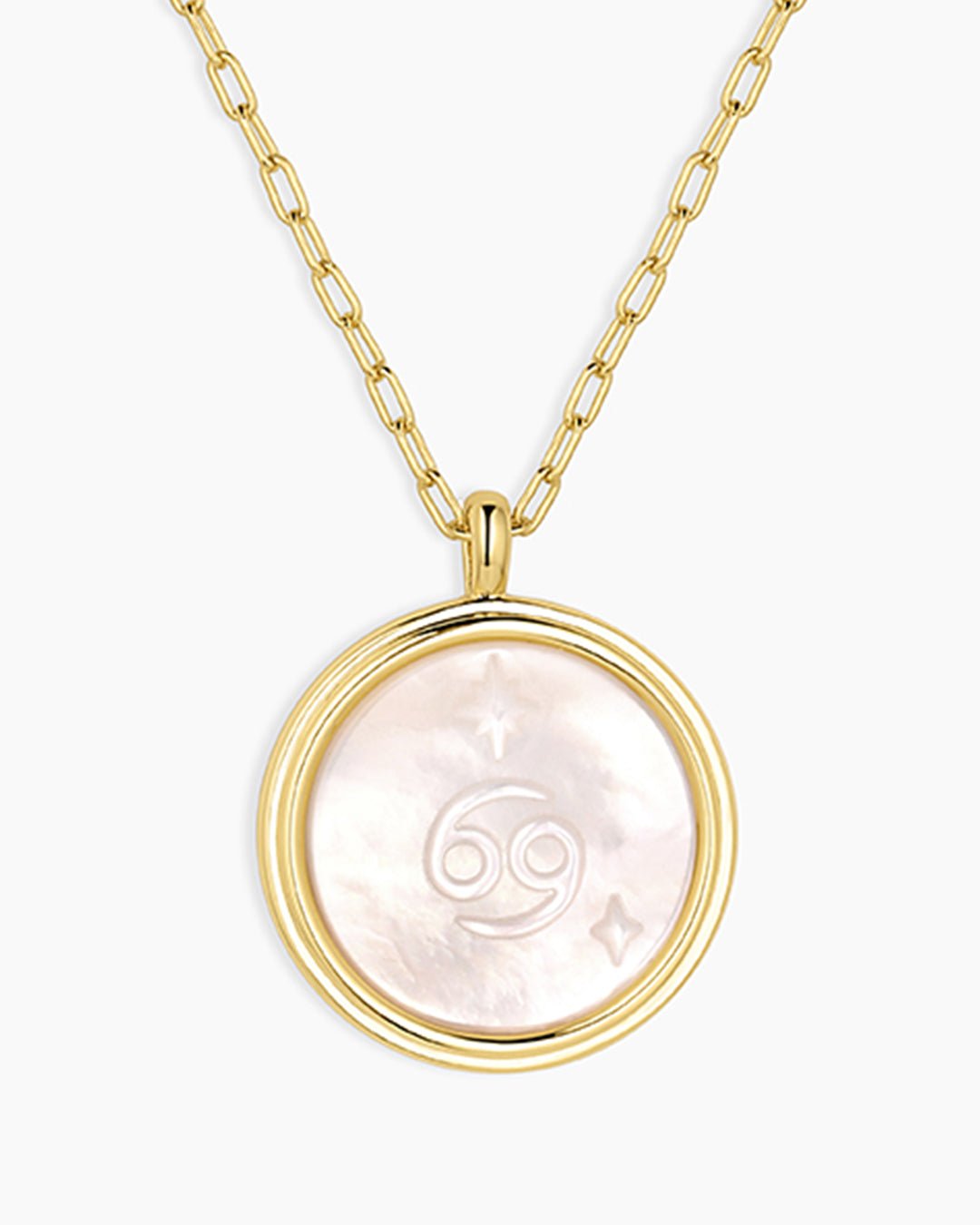 Zodiac Necklace || option::Gold Plated, Cancer