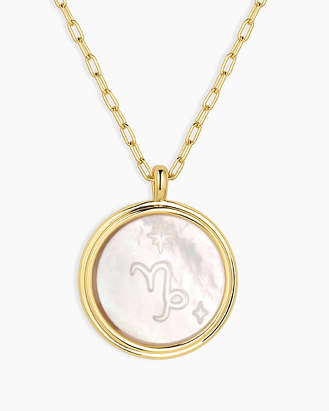 Zodiac Necklace || option::Gold Plated, Capricorn
