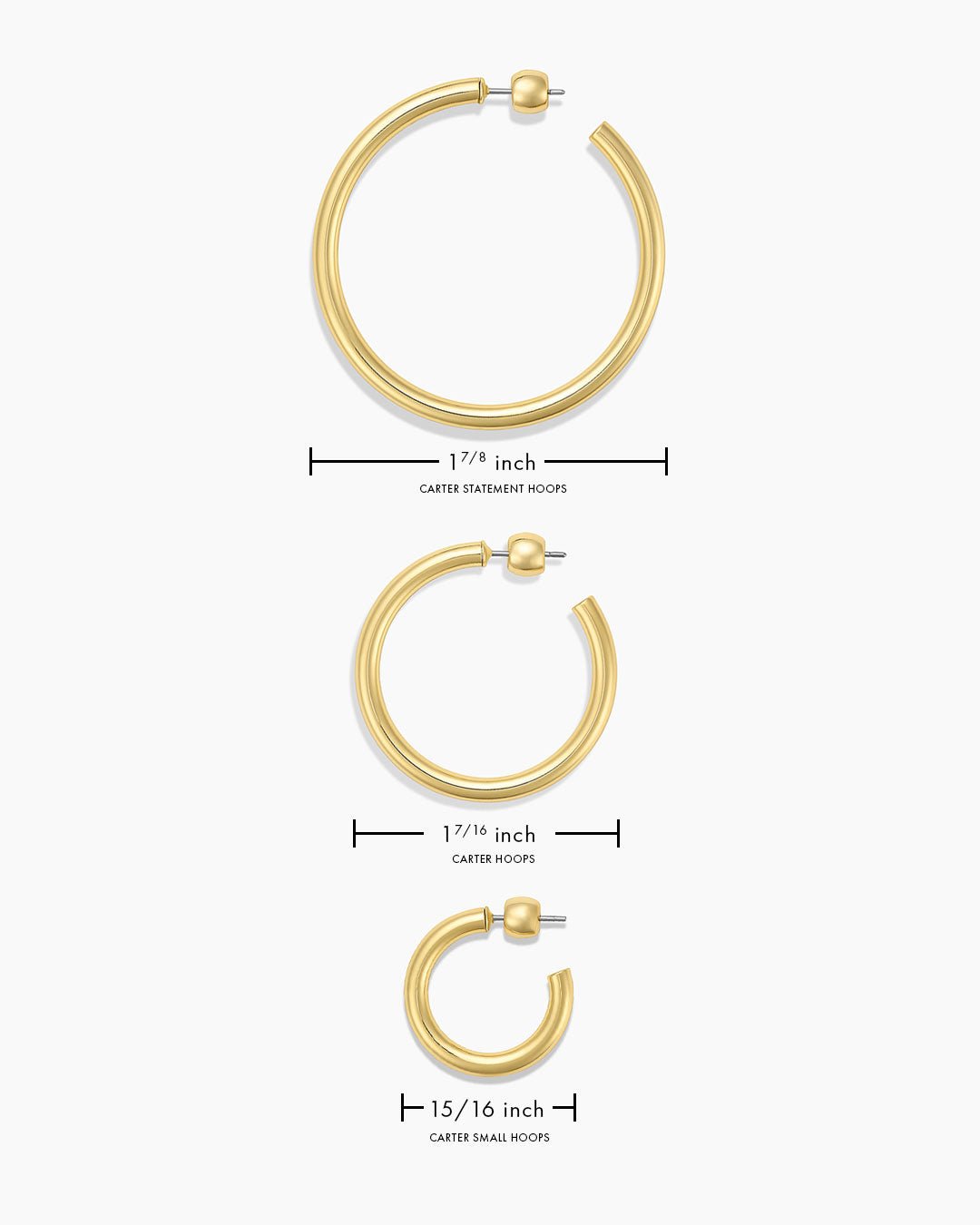 Carter Statement Hoops || option::Gold Plated