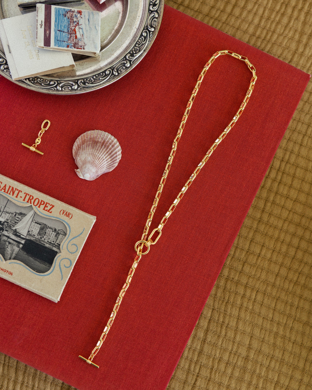 Toggle Charm || option::18K Gold Plated