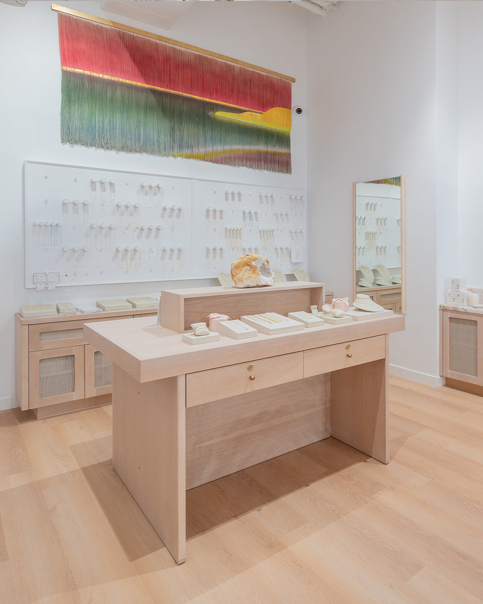 Miami design district inside store - jewelry stands