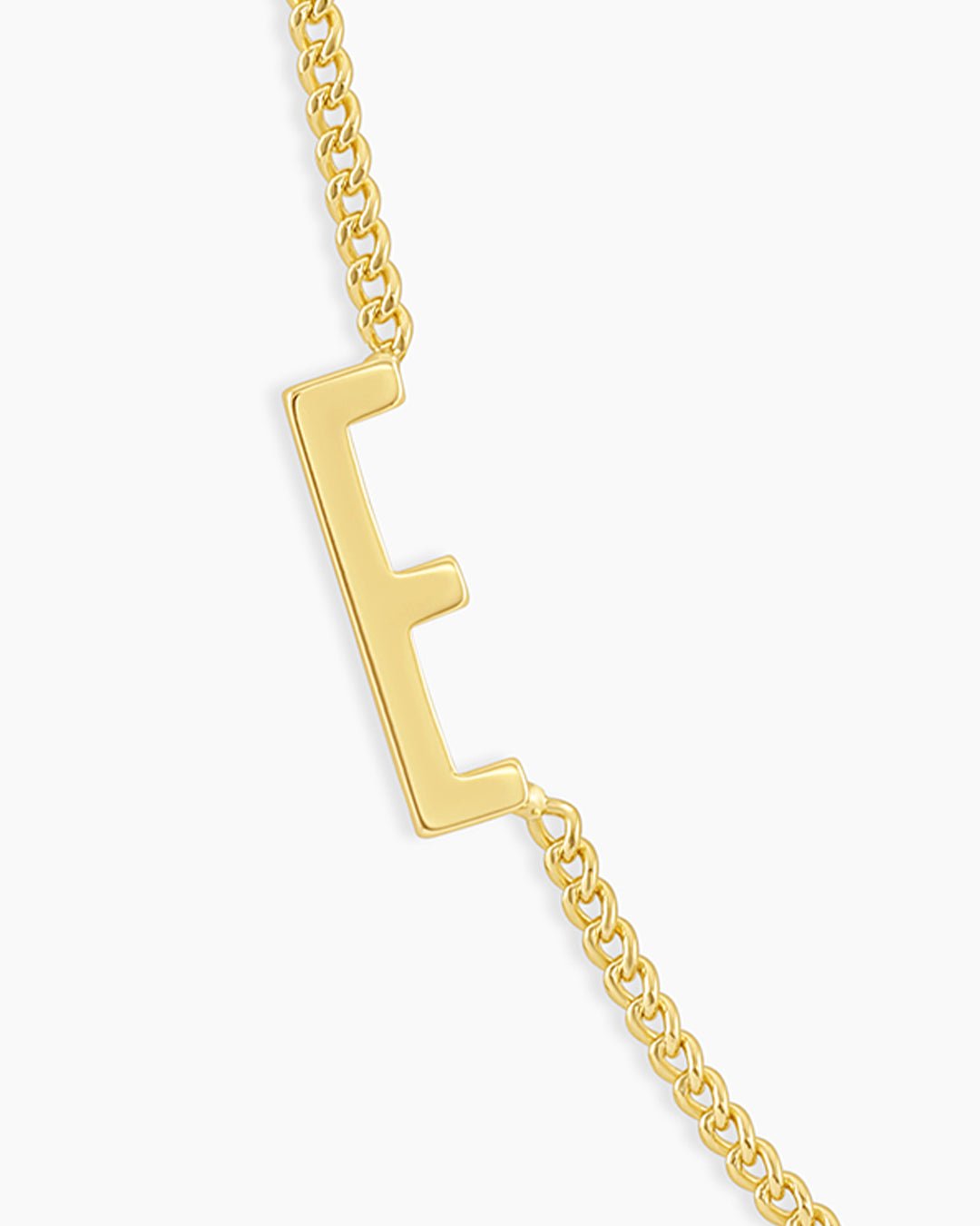 Wilder Alphabet Necklace Alphabet Necklace || option::Gold Plated, E