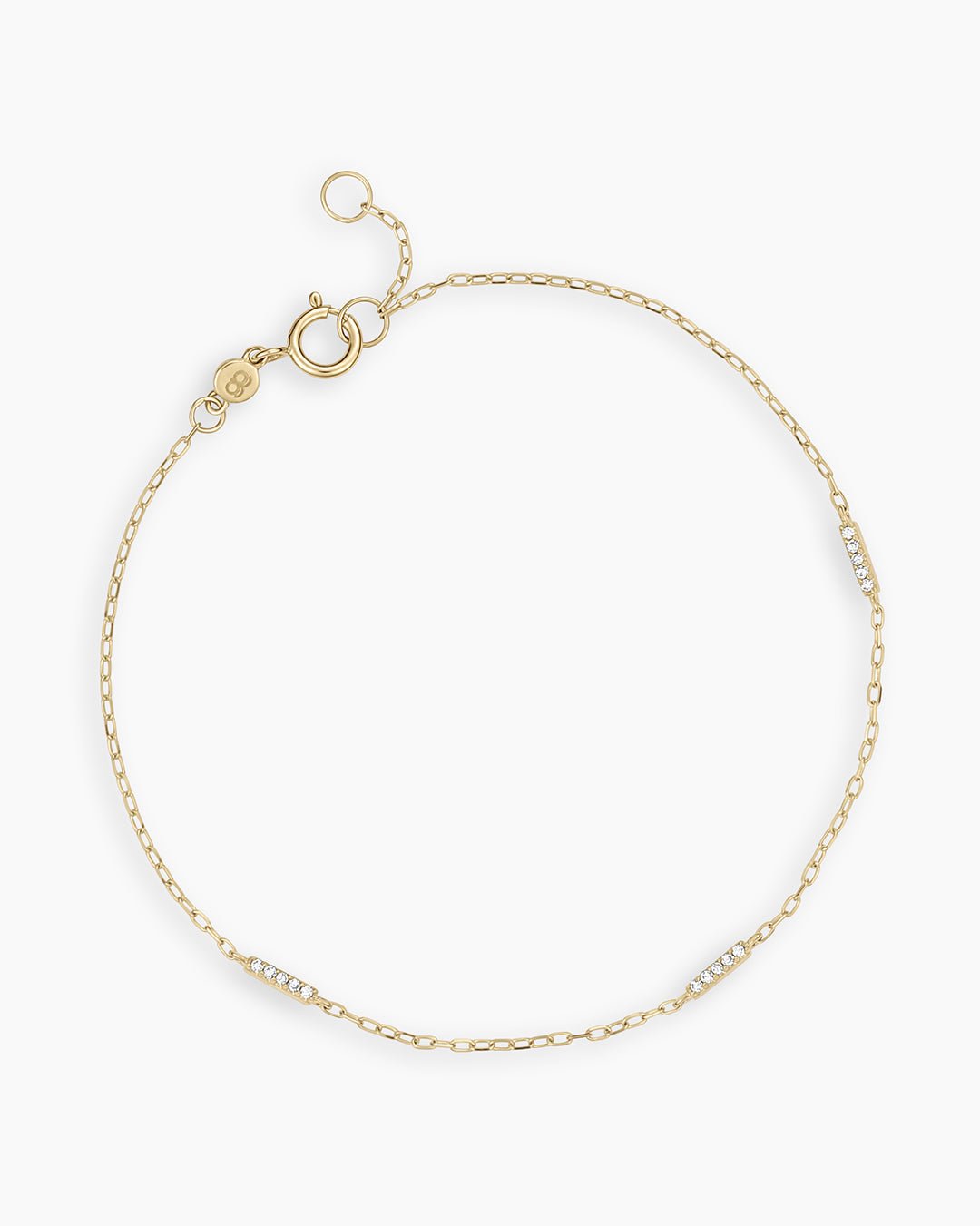 Diamond Tatum Bracelet || option::14k Solid Gold