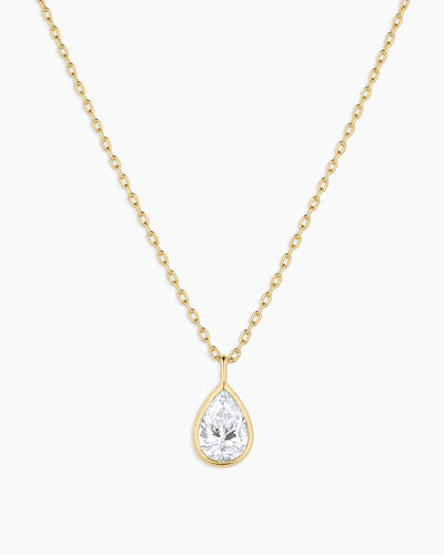 Classic Diamond Pear Necklace
