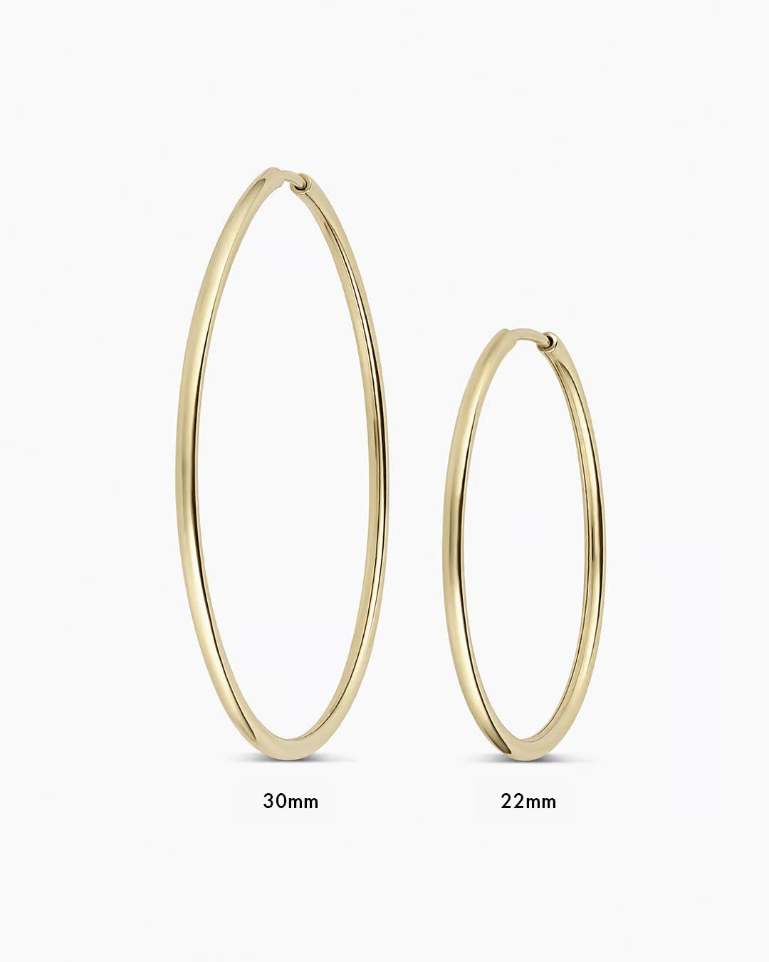 Classic 14k Solid Gold Hoops
