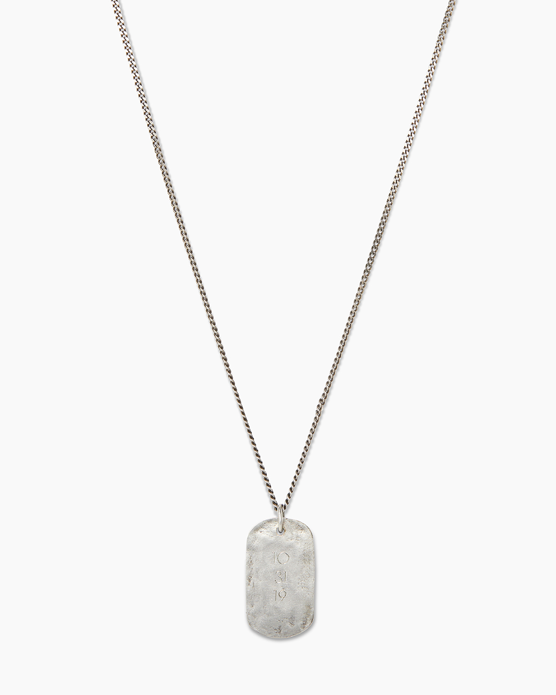 Dog Tag Necklace || option::Antique Silver