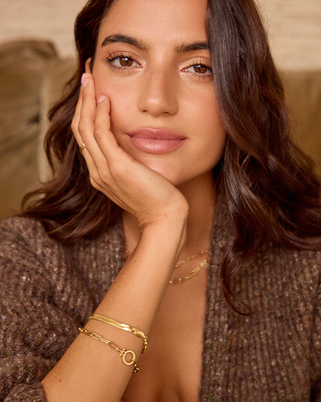 Go To Bracelet set || option::18K Gold Plated