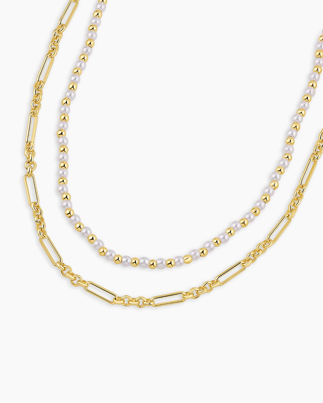 Poppy Pearl Layering set || option::Gold Plated
