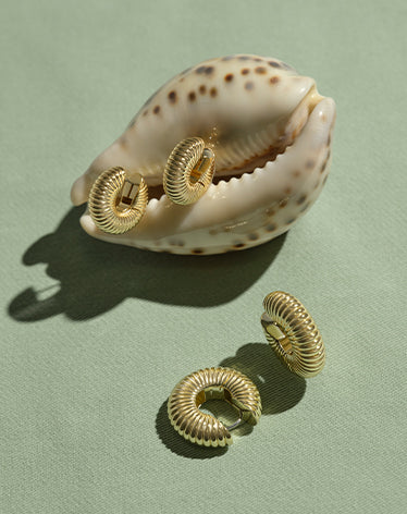 gold plated hoops and huggies