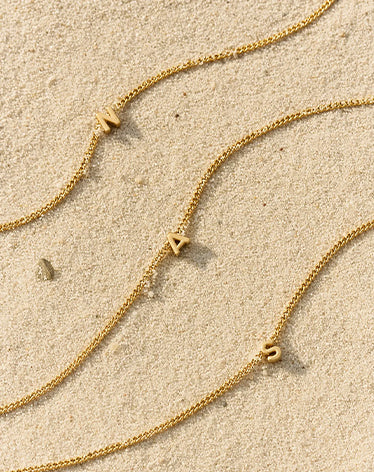 gold plated initial necklaces