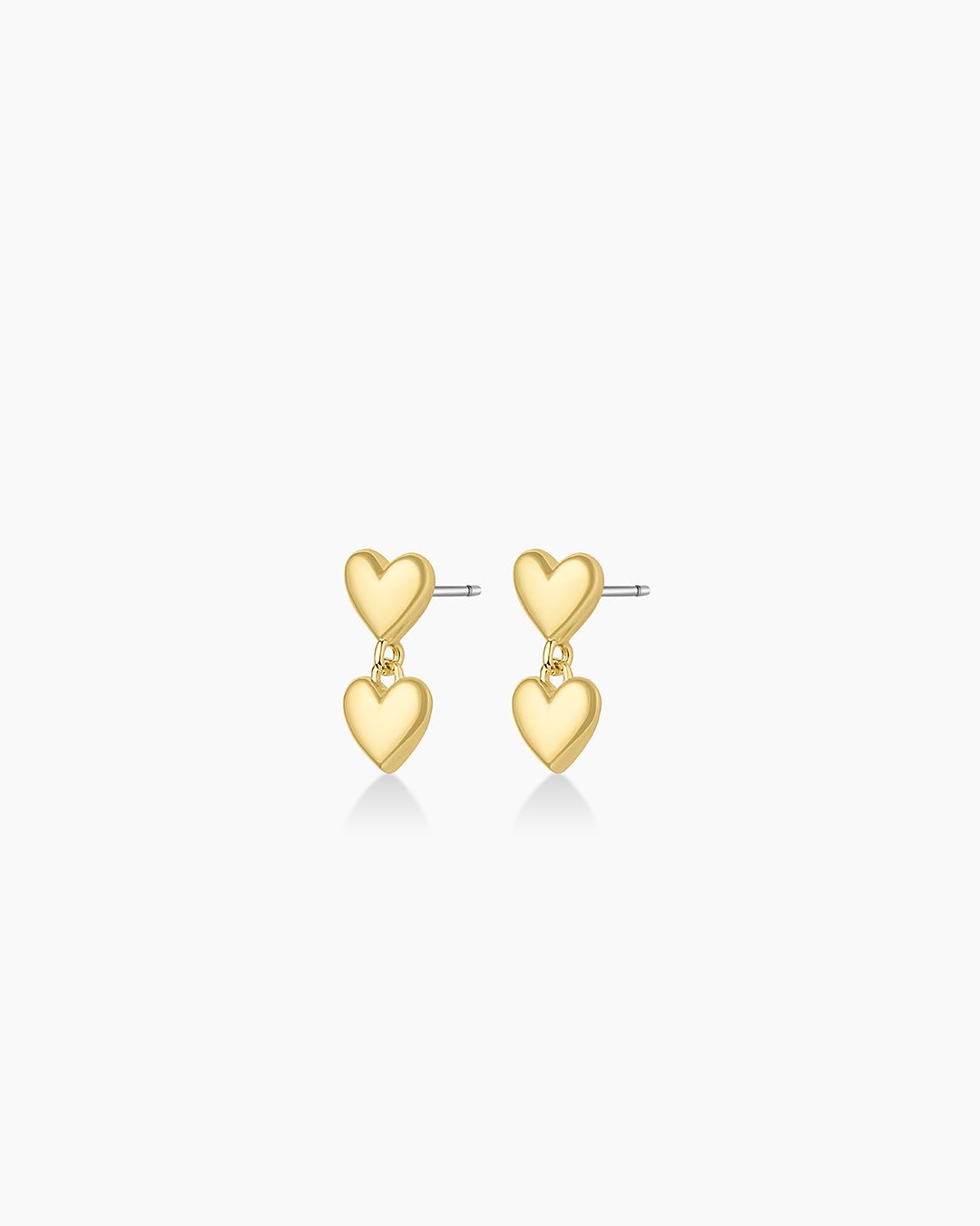 Heart Charm Stud Earring in Heart/Gold Plated, Women's by Gorjana