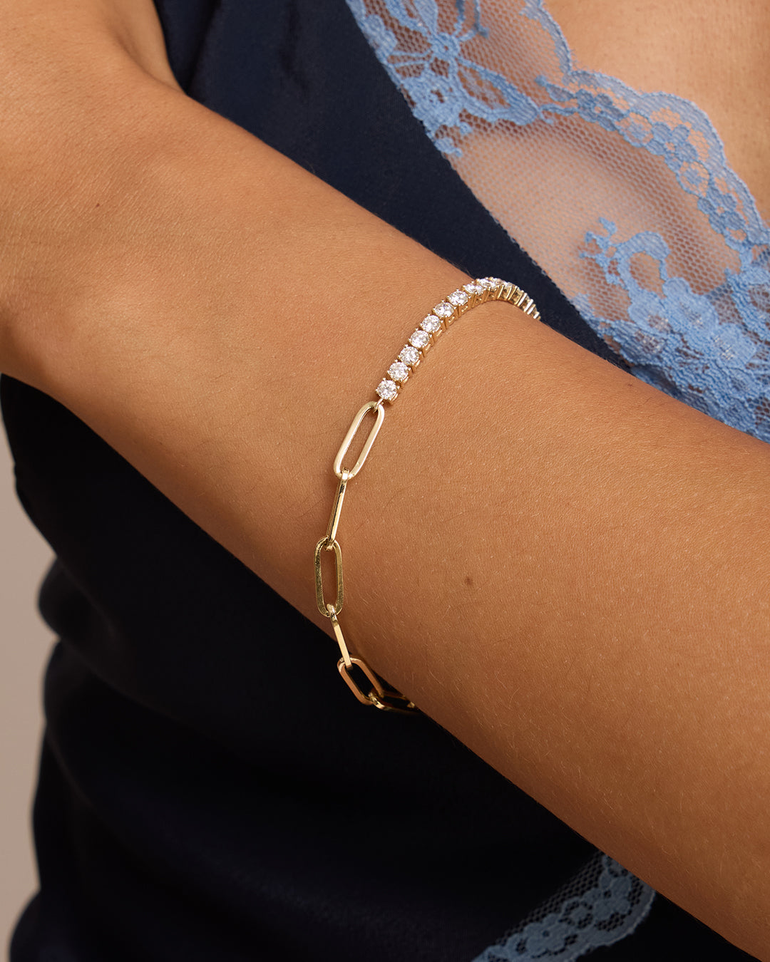 The Jessie Bracelet || option::14K Solid Gold
