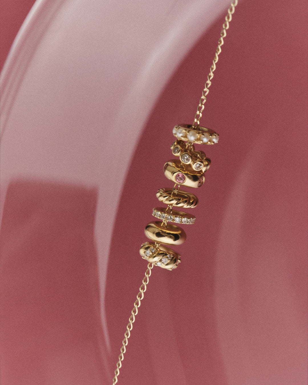 14K Gold Crew Halo Charm || option::14K Solid Gold