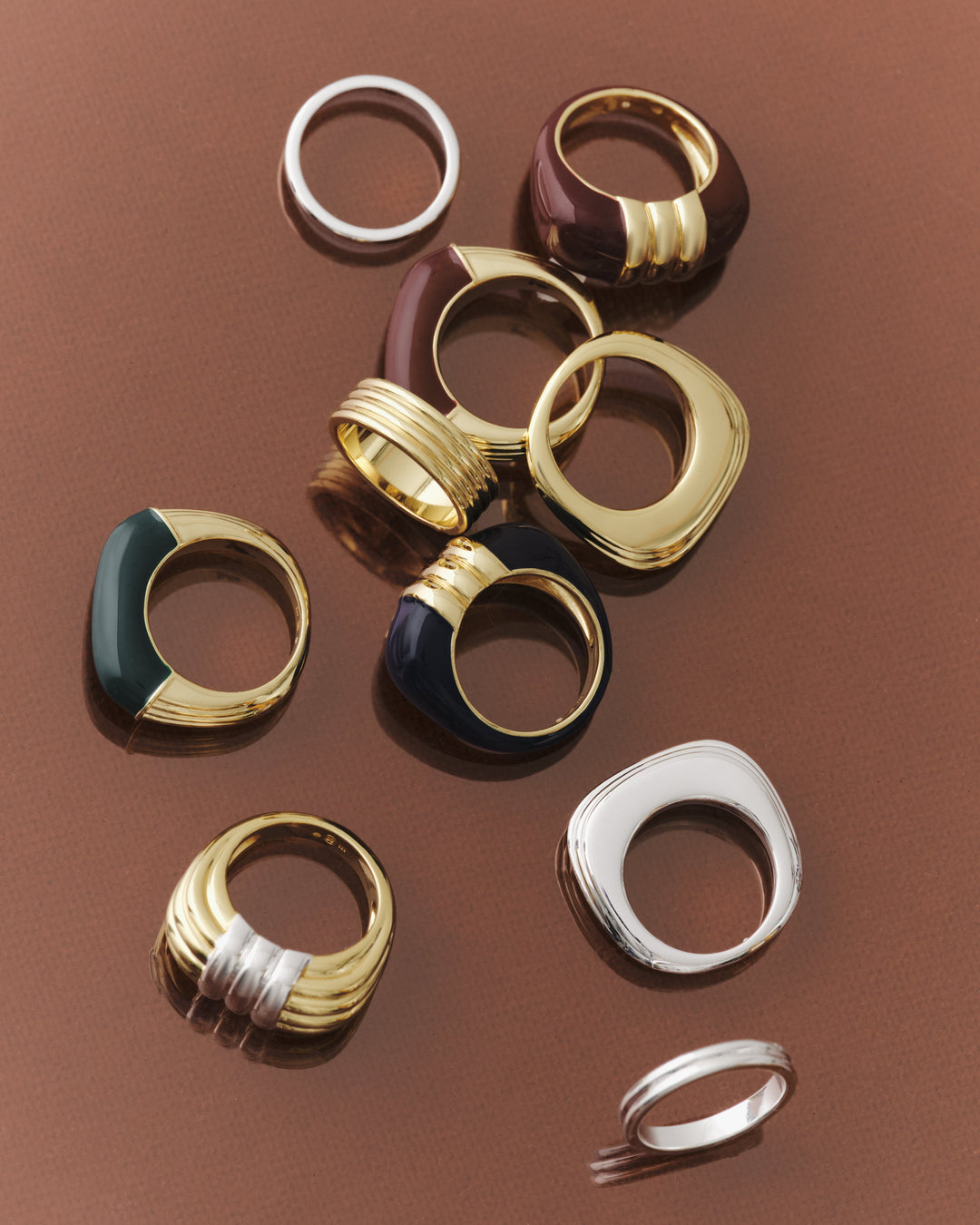 Bella Enamel Ring || option::18K Gold Plated
