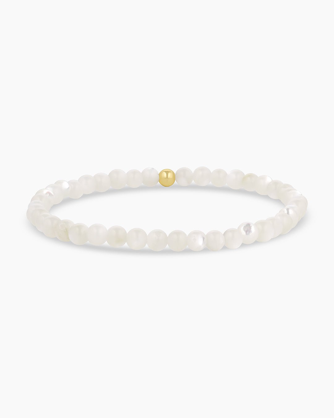 Carter Gemstone Bracelet || option::Gold Plated, Mother of Pearl