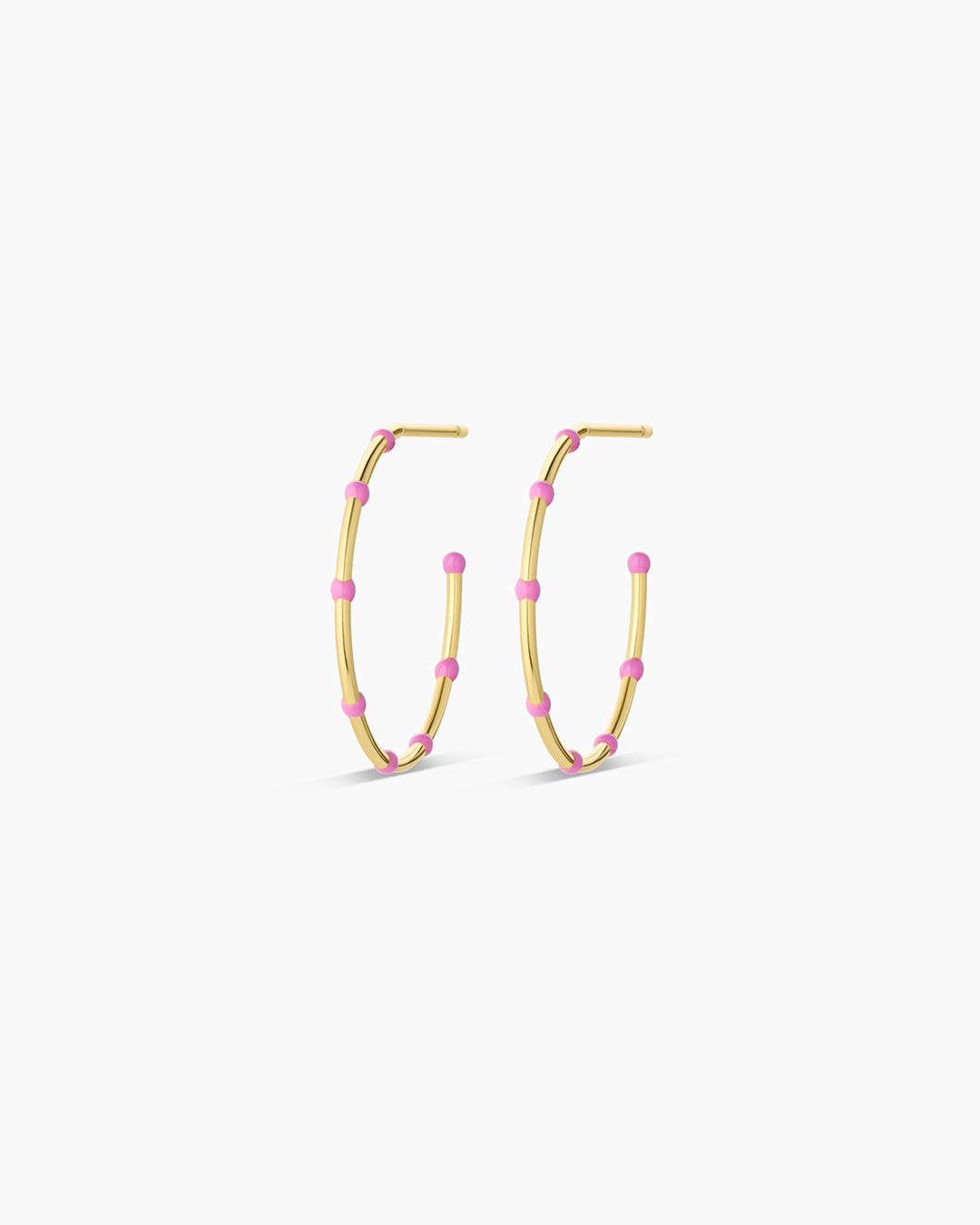 Capri Hoops || option::Gold Plated, Pink