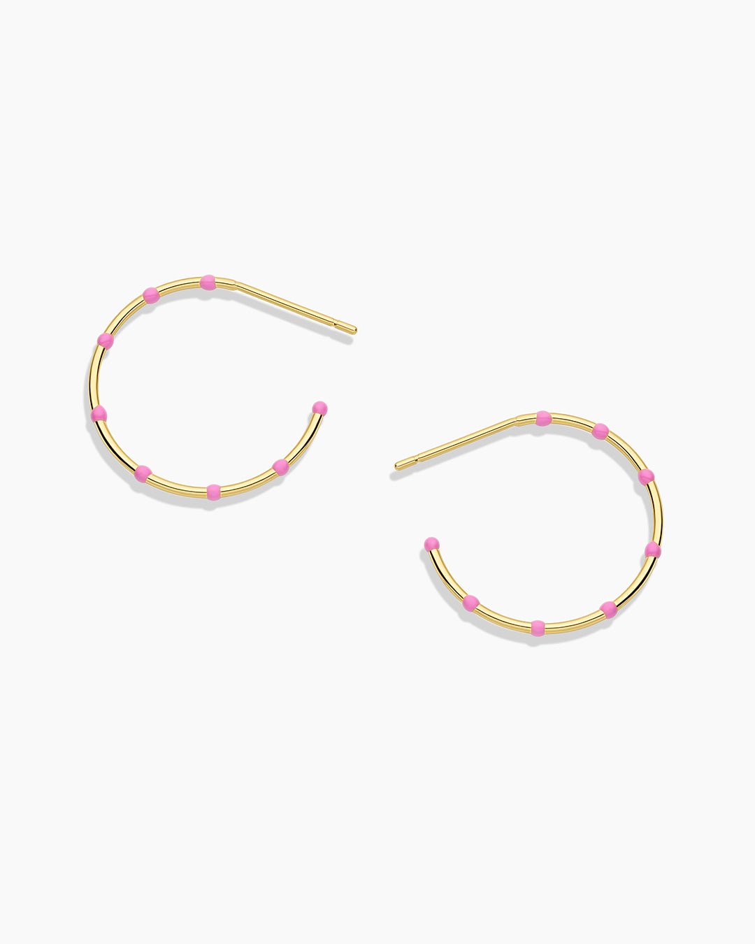 Capri Hoops || option::Gold Plated, Pink