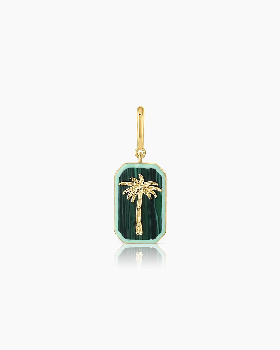 Malachite Palm Parker Charm || option::Gold Plated