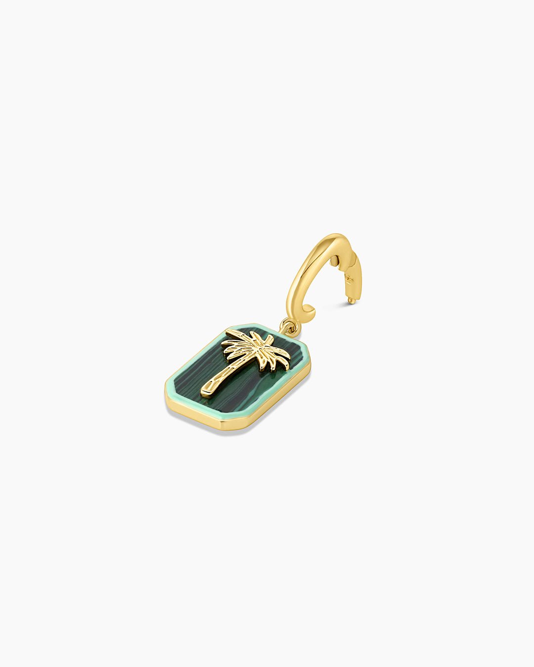 Malachite Palm Parker Charm || option::Gold Plated