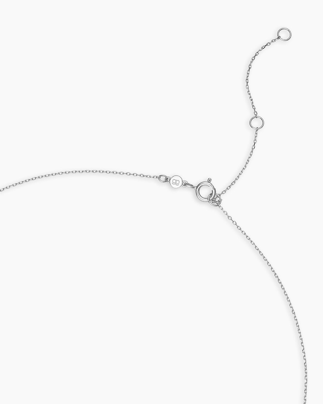 Classic Five Diamond Necklace || option::14k Solid White Gold