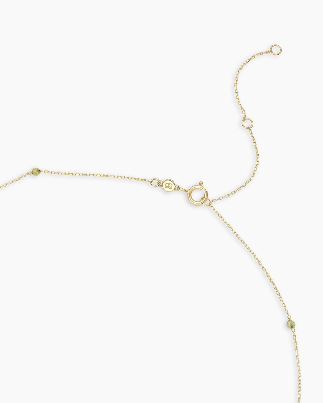Newport Birthstone Necklace || option::14k Solid Gold, Peridot - August