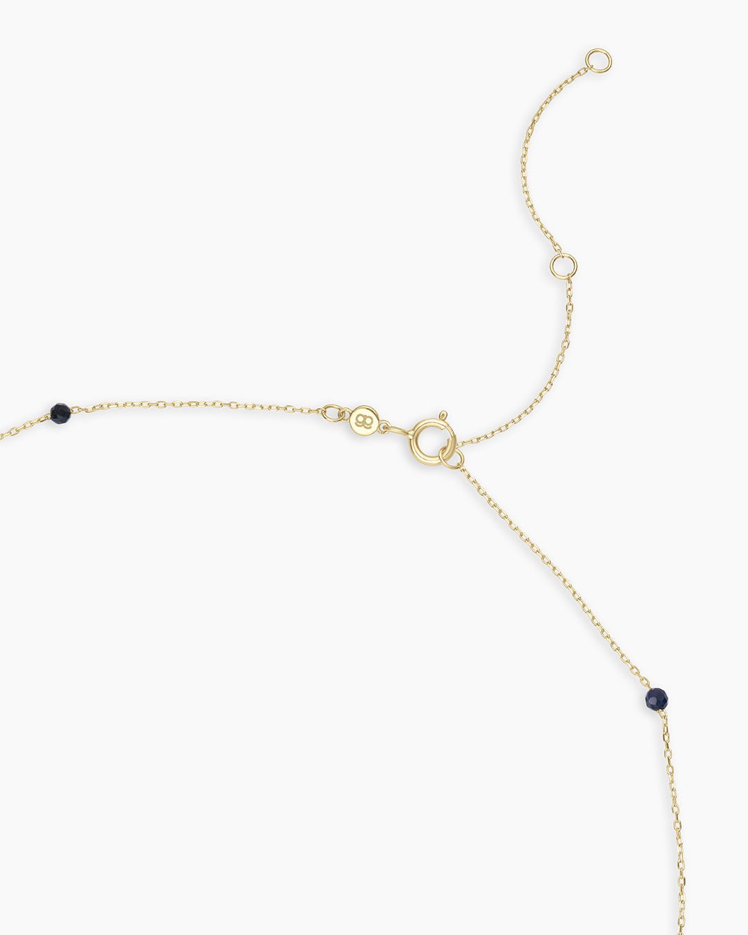 Newport Birthstone Necklace || option::14k Solid Gold, Blue Sapphire - September
