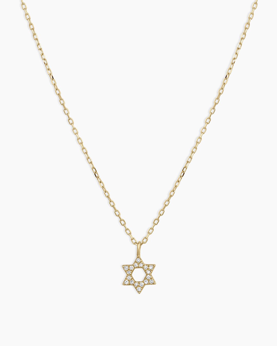 Diamond Star Of David Necklace || option::14k Solid Gold