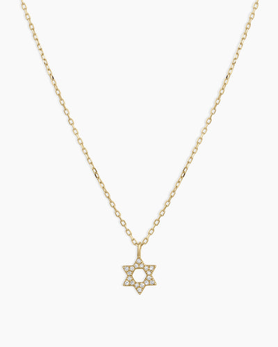 Diamond Star of David Necklace