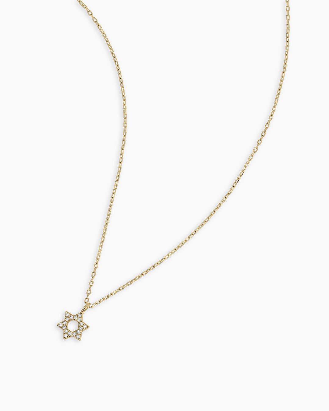 Diamond Star Of David Necklace || option::14k Solid Gold