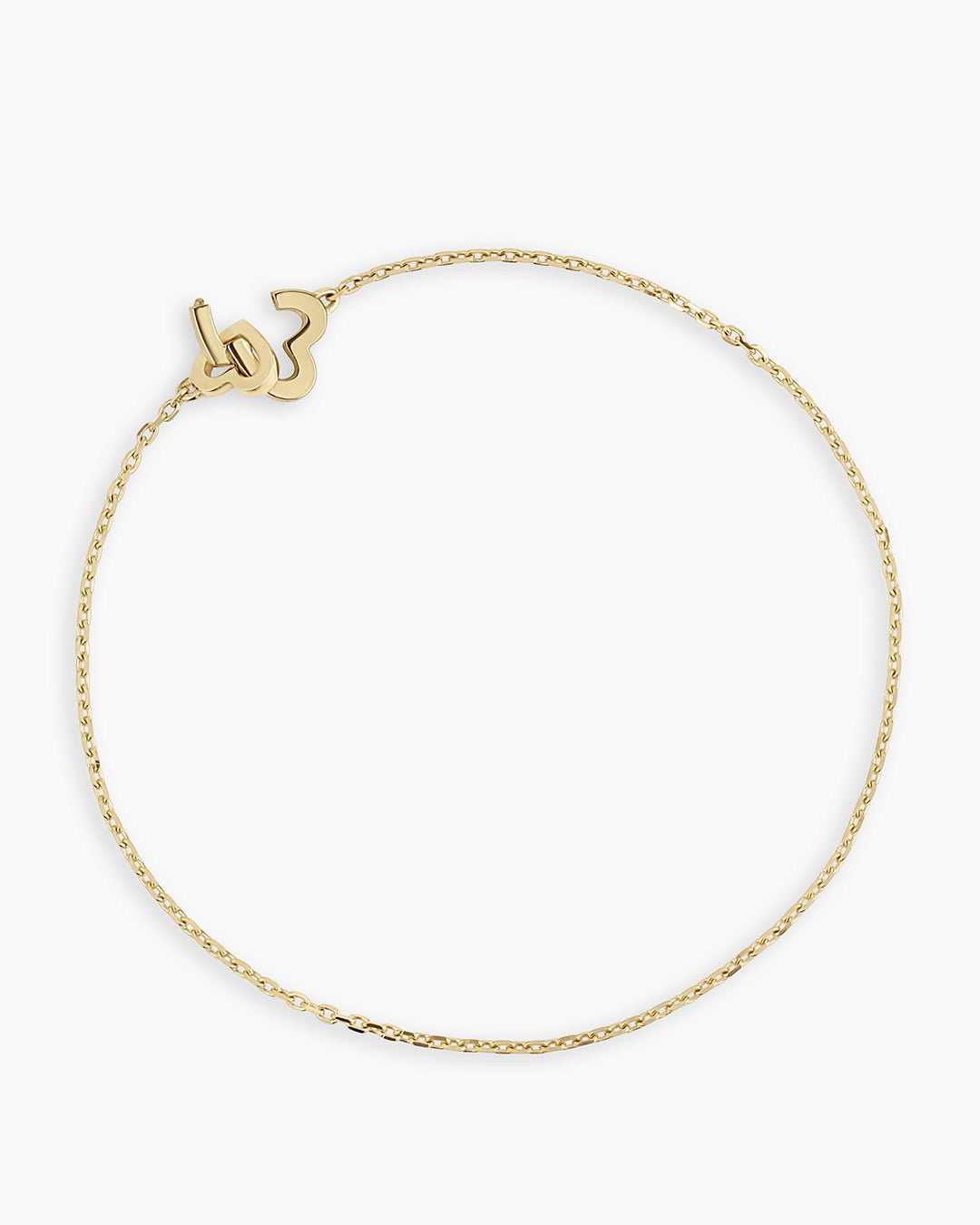 14k Gold Parker Heart Bracelet || option::14k Solid Gold