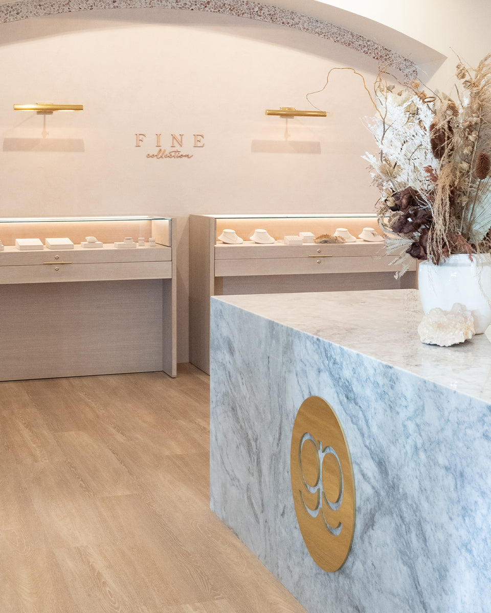 fine jewelry cases at the park city store