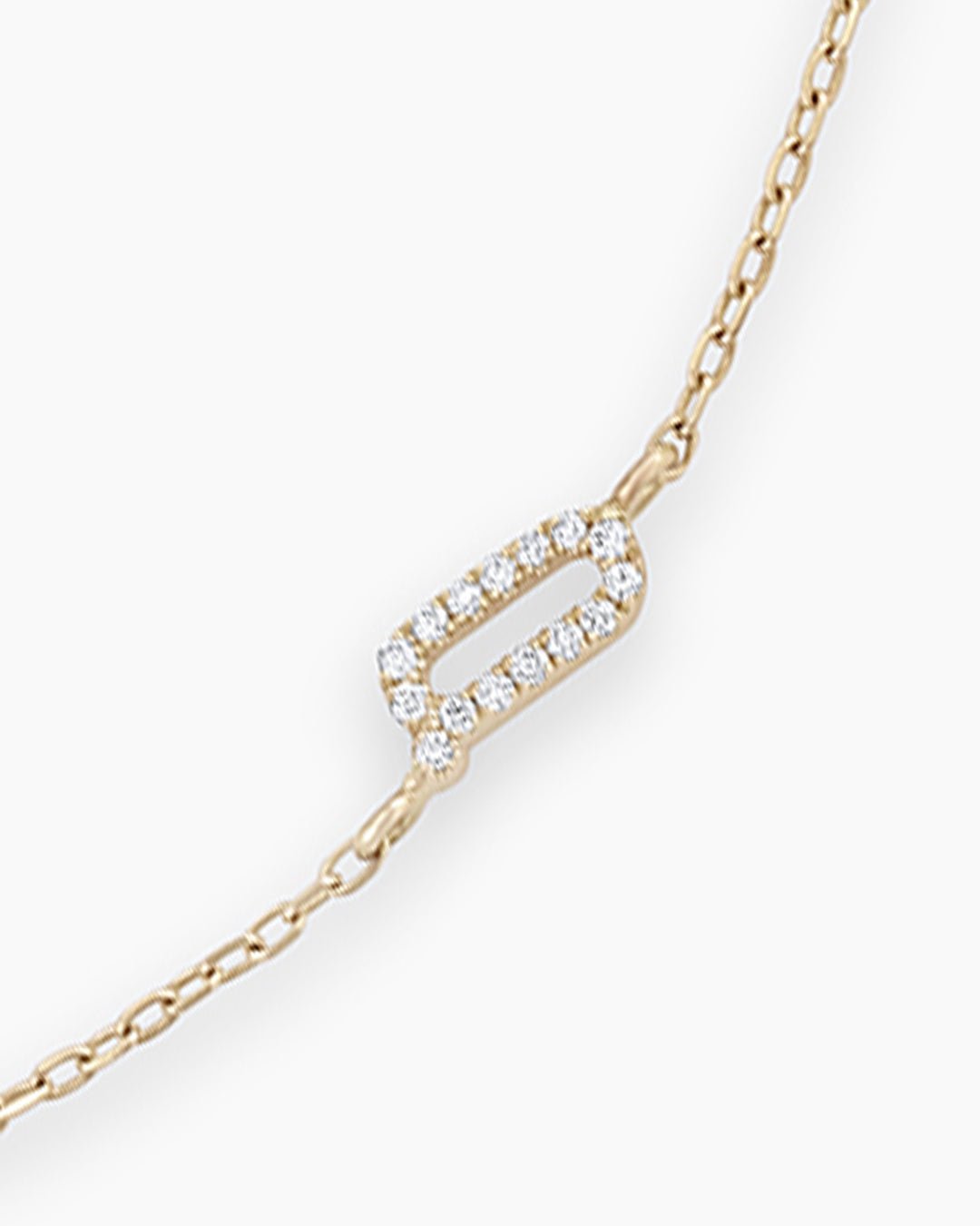 Diamond Pavé Alphabet Bracelet #A || option::14k Solid Gold, Q
