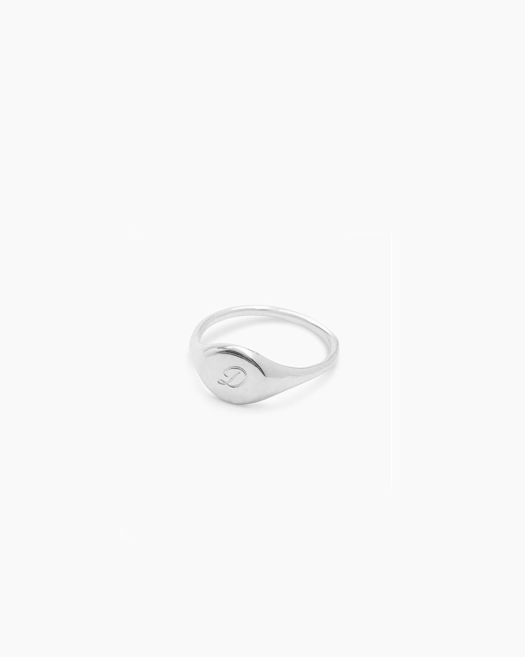 Silver plated signet ring || option::Silver Plated