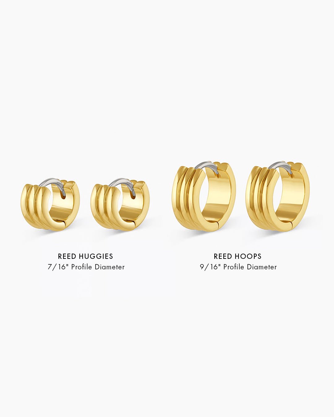 Reed Hoops || option::Gold Plated